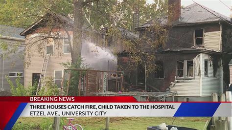 Three houses catch fire in U-City; infant hospitalized for smoke inhalation